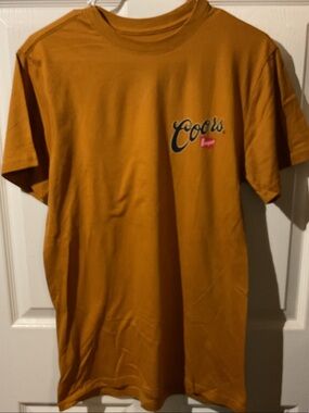 Coors Short Sleeve Logo T-Shirt in Mustard Yellow with Backhit